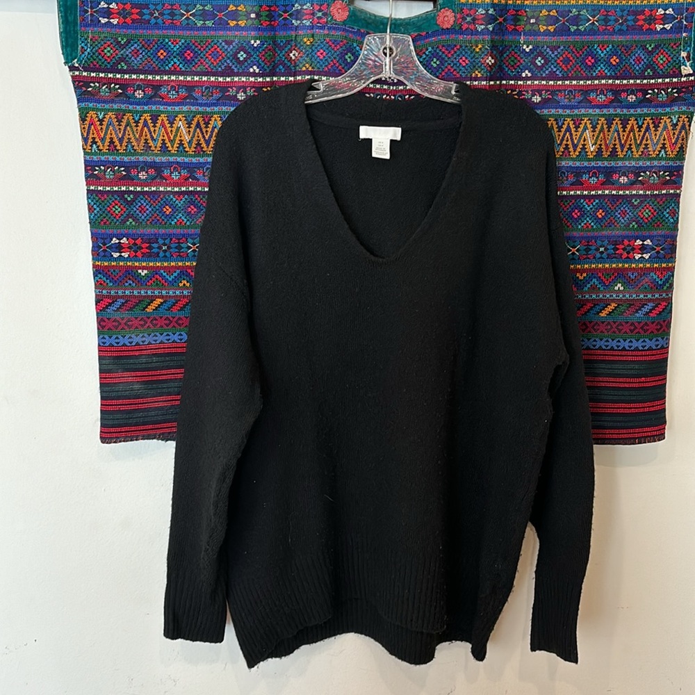 H&M oversized black V-neck Sweater